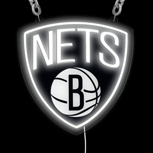 NBA Brooklyn Nets Signs Neon Necklace LED Acrylic Decorative Light Room Bedroom