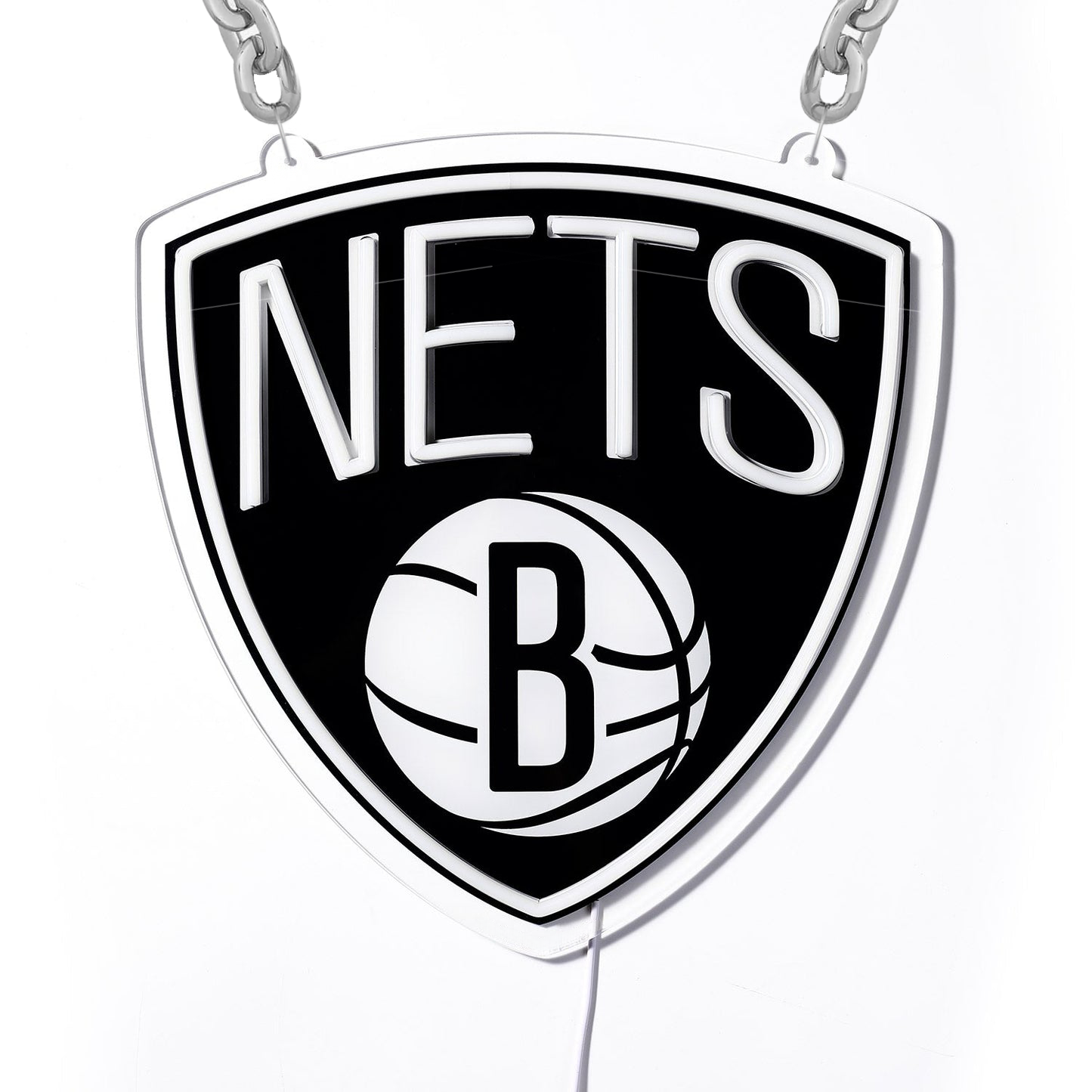 NBA Brooklyn Nets Signs Neon Necklace LED Acrylic Decorative Light Room Bedroom