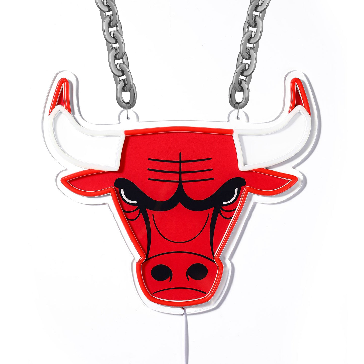 NBA Chicago Bulls Signs Neon Necklace LED Acrylic Decorative Light Room Bedroom
