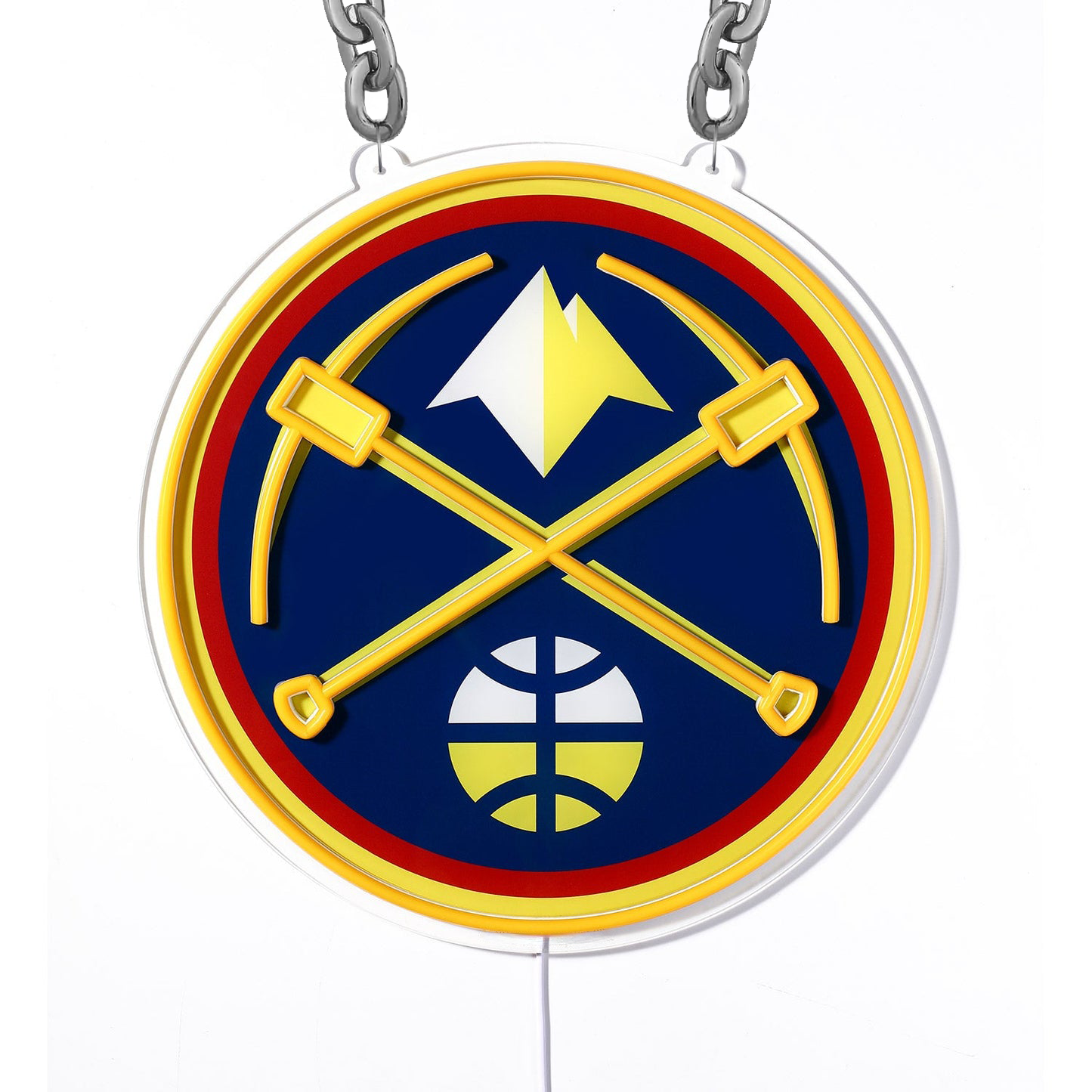 NBA Denver Nuggets Signs Neon Necklace LED Acrylic Decorative Light Room Bedroom