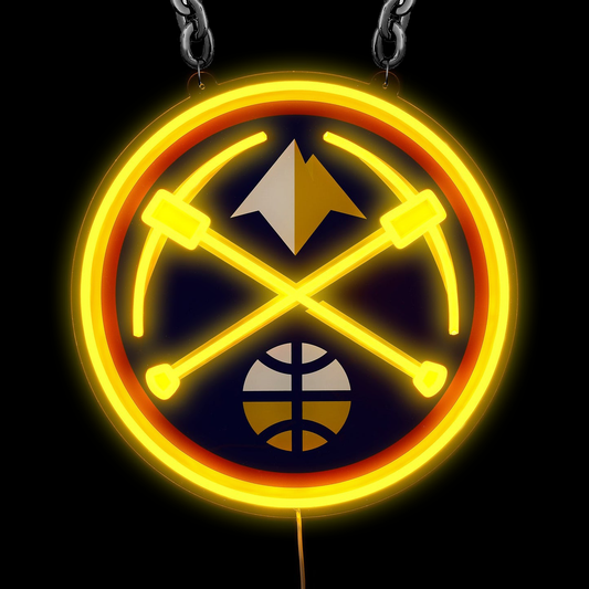 NBA Denver Nuggets Signs Neon Necklace LED Acrylic Decorative Light Room Bedroom