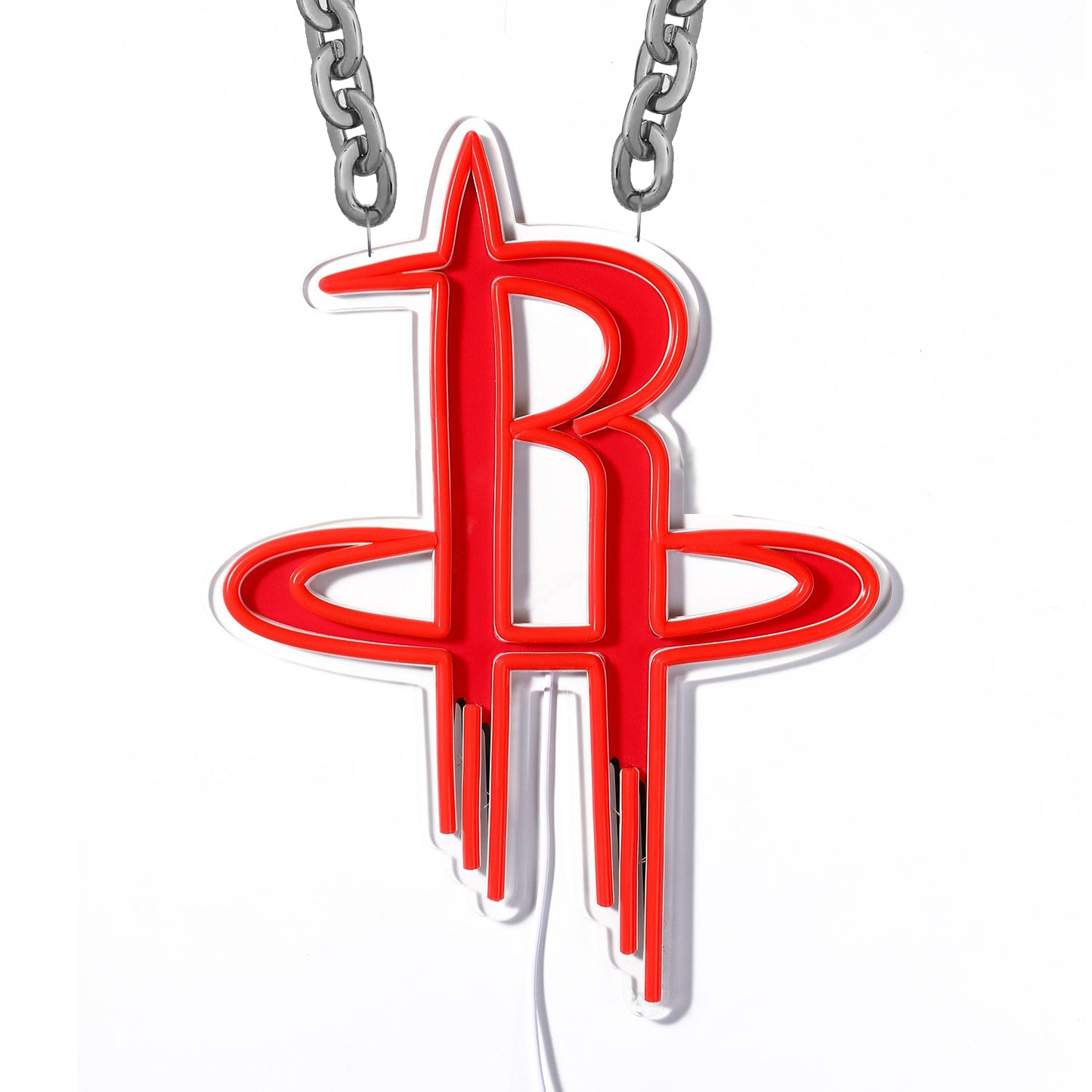NBA Houston Rockets Signs Neon Necklace LED Acrylic Decorative Light Room Bedroom