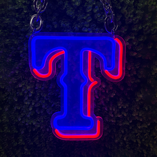 MLB Texas Rangers Signs Neon Necklace LED Acrylic Decorative Light Room Bedroom Factory Direct