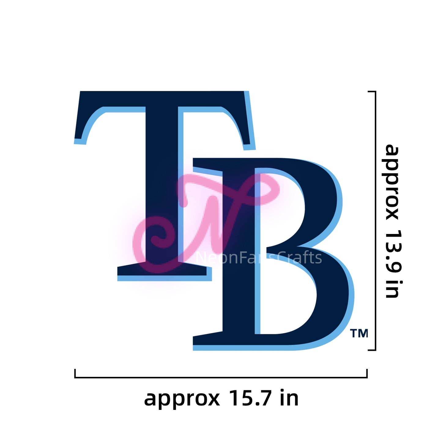 MLB Tampa Bay Rays Signs Neon Necklace LED Acrylic Decorative Light Room Bedroom Factory Direct