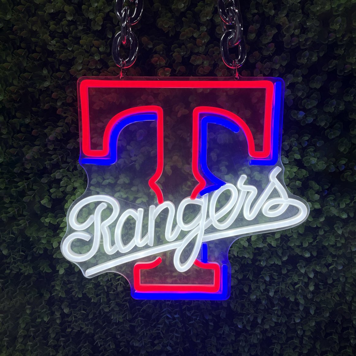 MLB Texas Rangers Signs Neon Necklace LED Acrylic Decorative Light Room Bedroom Factory Direct