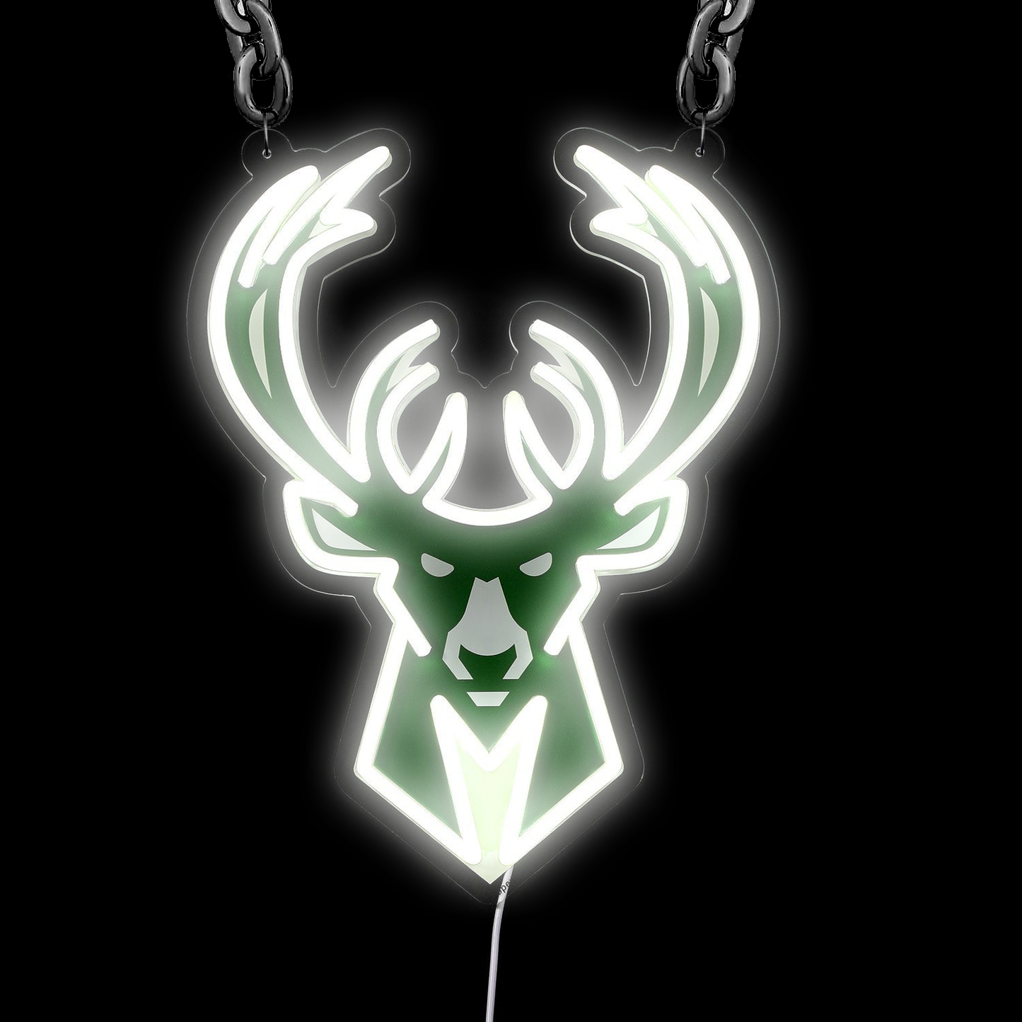 NBA Milwaukee Bucks Signs Neon Necklace LED Acrylic Decorative Light Room Bedroom