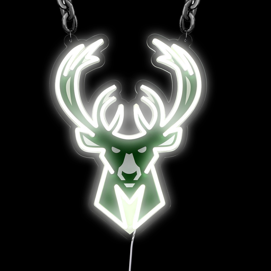 NBA Milwaukee Bucks Signs Neon Necklace LED Acrylic Decorative Light Room Bedroom