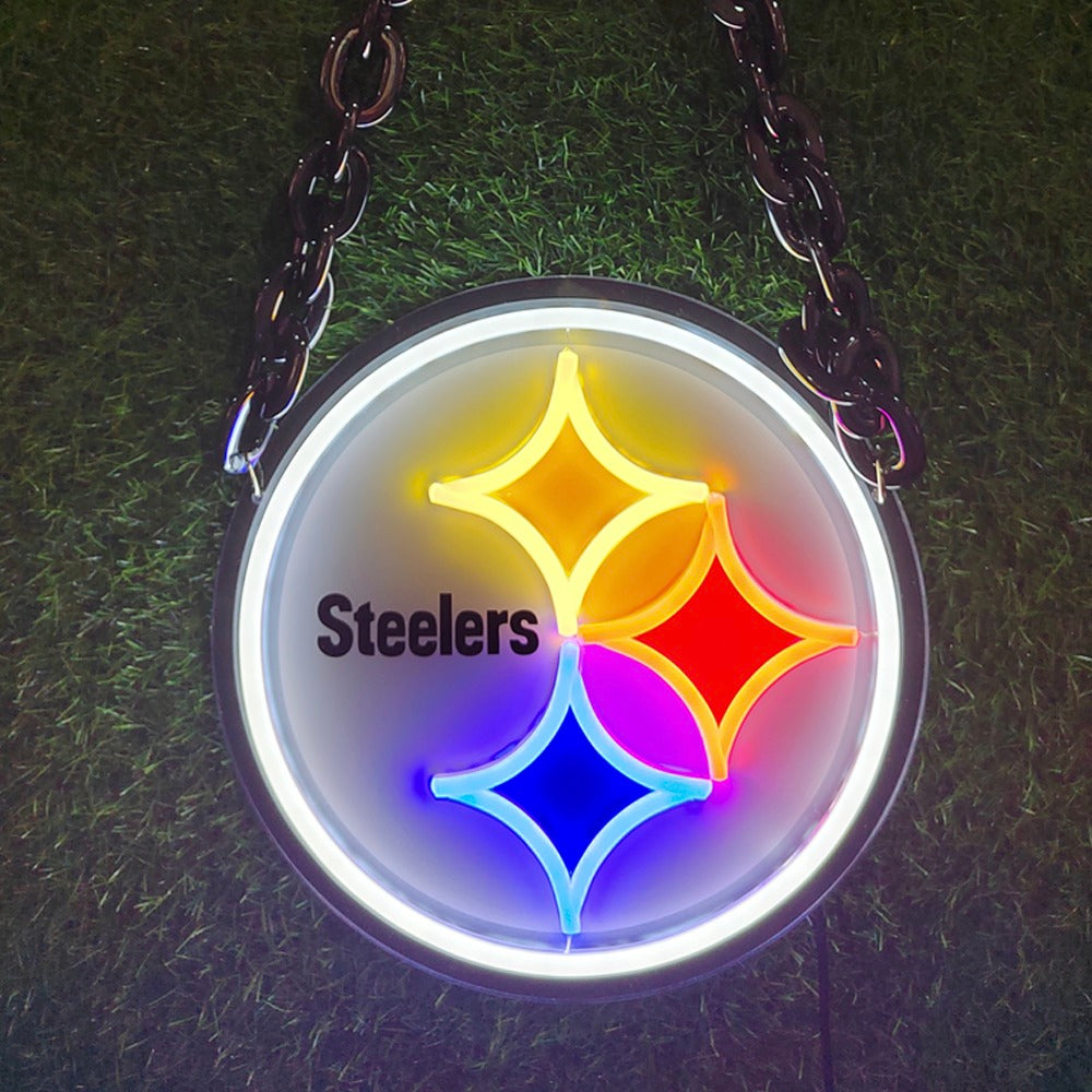 Glowing NFL Pittsburgh Steelers Emblem: Be the Brightest Star in the Crowd
Light up your team pride with a custom Steelers logo neon sign — its bold glow and iconic design ensure you stand out at games, watch parties, or even on your front porch. No fan fades into the background with this beacon of black-and-gold loyalty.