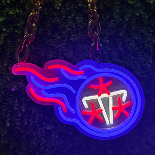 NFL Tennessee Titans Logo Neon Sign: "Light Up Like Derrick Henry Truckin’ Through the End Zone"
Yo, Titans Nation — this ain’t no basic neon. We’re talkin’ that navy-and-red beast mode glow, swords crossed like the logo’s ready to slice through your living room wall. Throw this bad boy up in your man cave, garage gym, or Nashville honky-tonk bar, and suddenly every Sunday feels like a home game at Nissan Stadium.