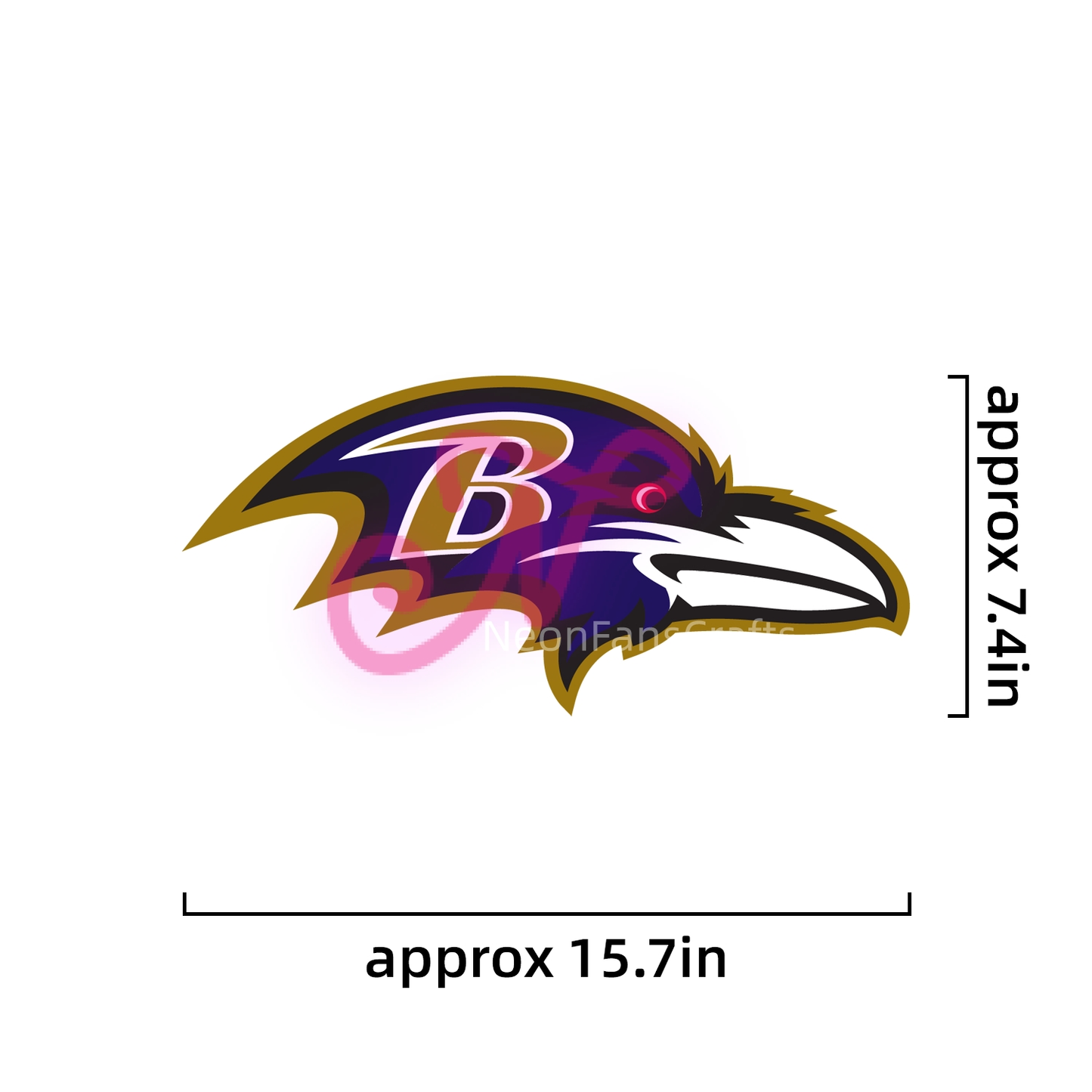 Baltimore Ravens Neon Sign Necklace | Perfect for Game Day & Decor