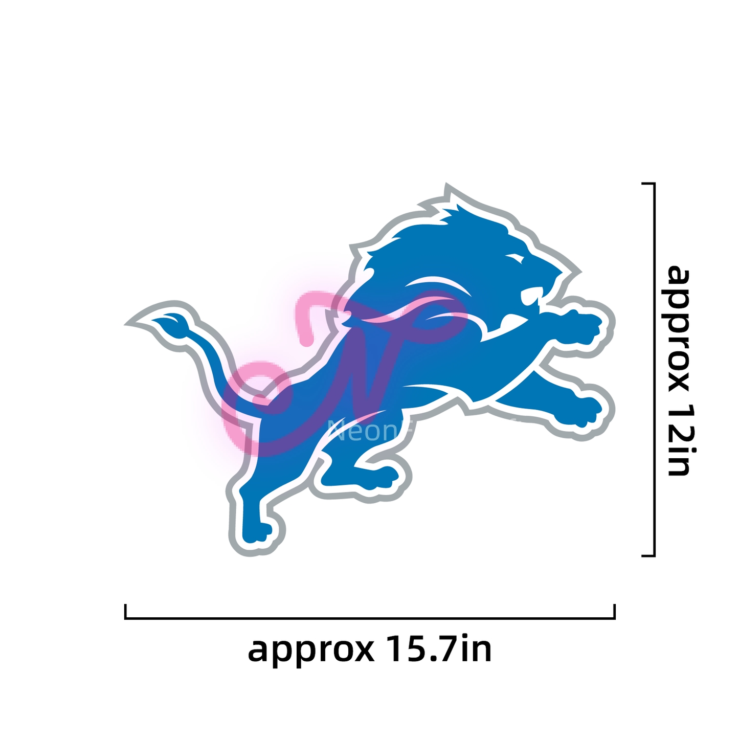 Detroit Lions LED Neon Light – Rechargeable Motor City Decor for Home & Game Day | NeonFansCrafts