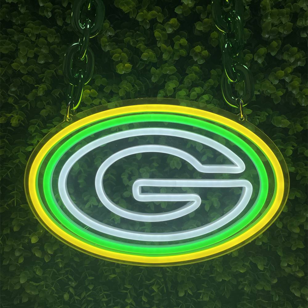 Custom NFL Green Bay Packers Logo Neon Sign: Display Pride Anywhere
From man caves to game-day setups, this glowing Packers emblem — meticulously crafted in bold colors and sharp details — shines as a versatile centerpiece. Home, bar, office, or tailgate party? It looks stunning everywhere.