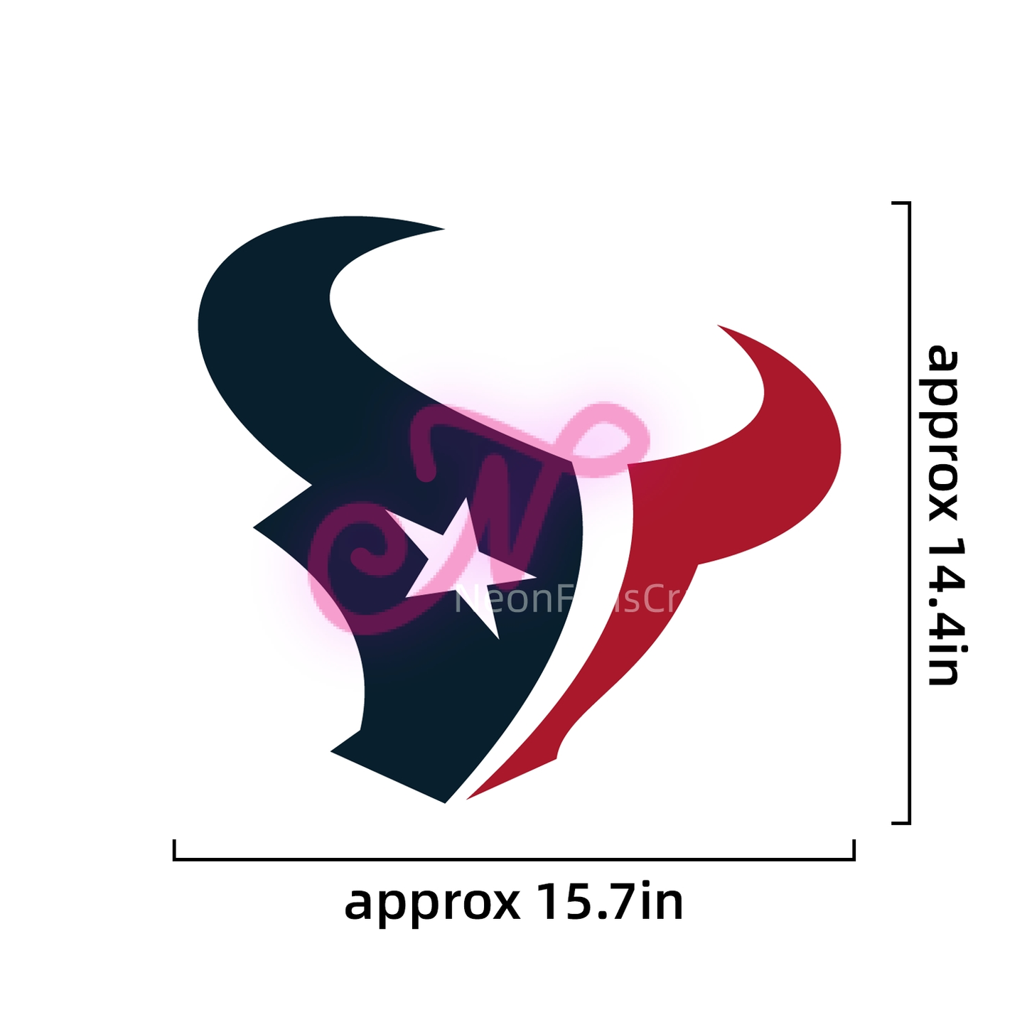 Houston Texans Neon Sign Necklace | Perfect for Tailgates & Fan Events