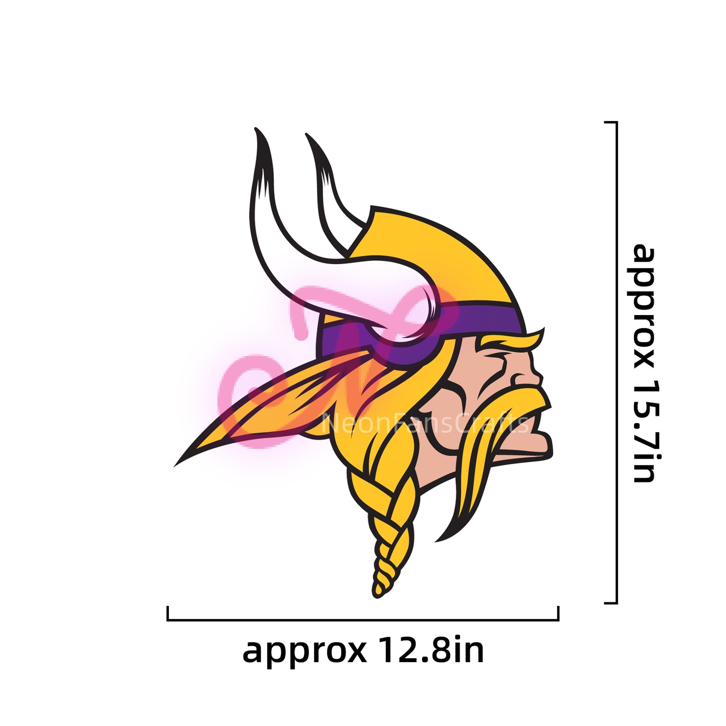 Minnesota Vikings LED Neon Sign Necklace – Norse Glow & Skol Chain | NeonFansCrafts