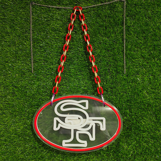 Light up team spirit Sport neon necklace San Francisco 49ers Cowboys sport chain for fans cheering