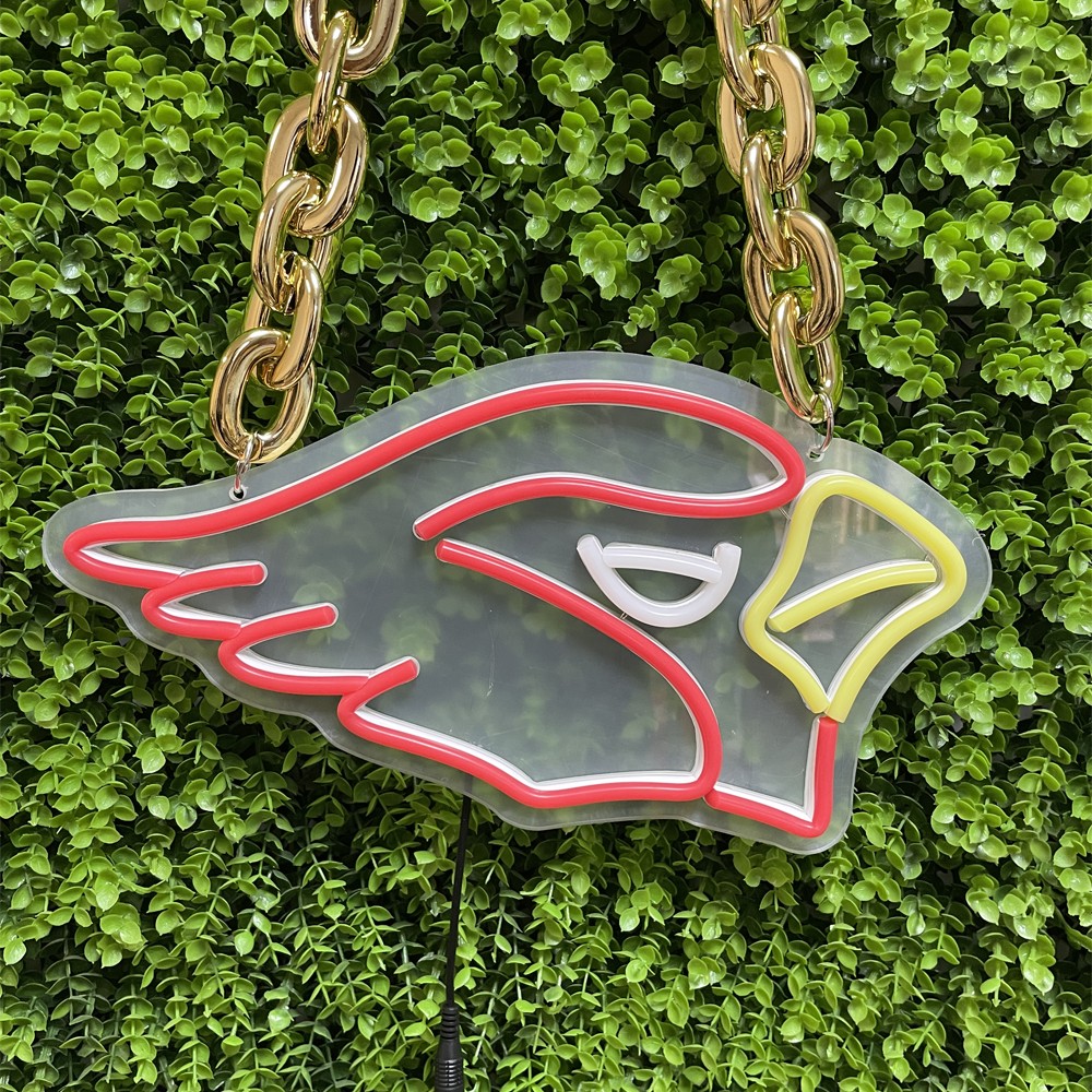 Arizona Cardinals Neon Sign Necklace | Game Day Accessory & Home Display