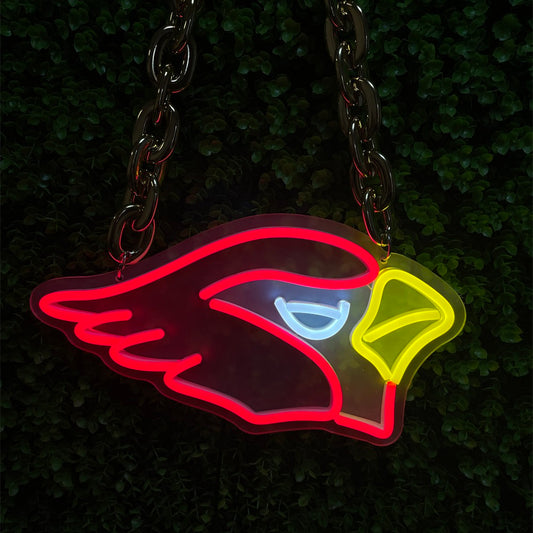 Arizona Cardinals Neon Sign Necklace | Game Day Accessory & Home Display