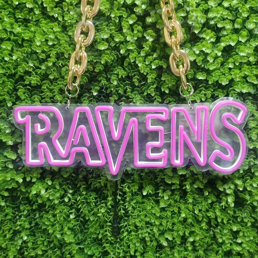 Baltimore Ravens Neon Sign Necklace | Perfect for Game Day & Decor