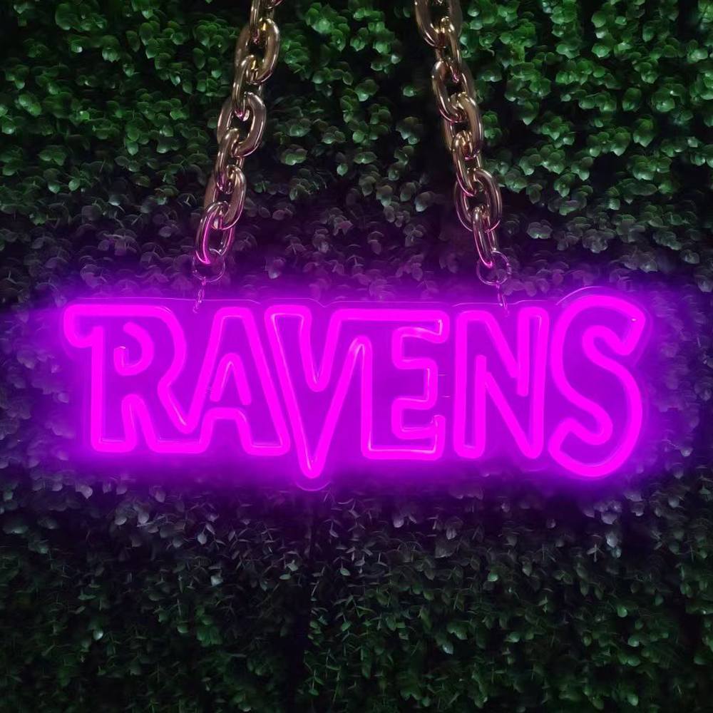 Baltimore Ravens Neon Sign Necklace | Perfect for Game Day & Decor