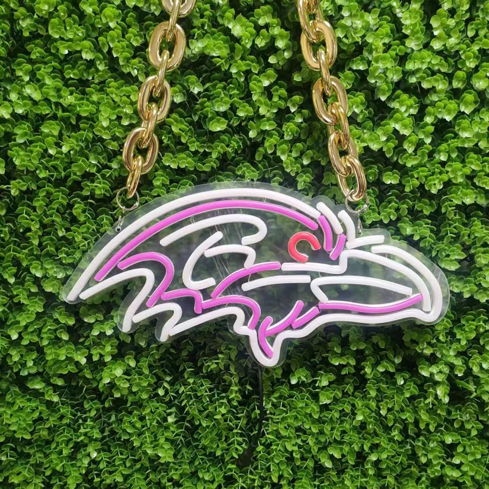 Baltimore Ravens Neon Sign Necklace | Perfect for Game Day & Decor