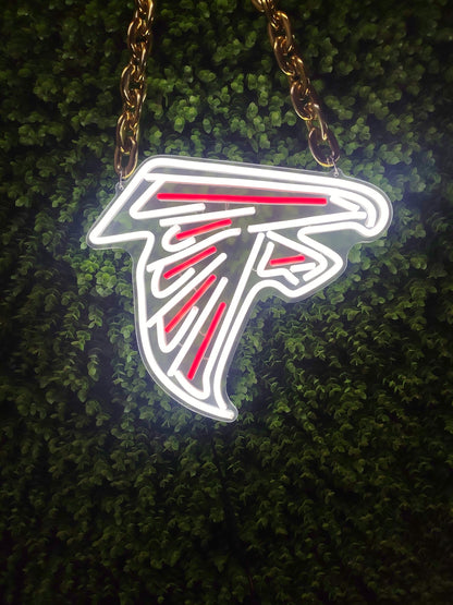 Atlanta Falcons LED Neon Sign Necklace | Game Day Ready & USB/Battery Powered