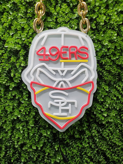 San Francisco 49ers Neon Sign Necklace | Show Off Your Team Spirit