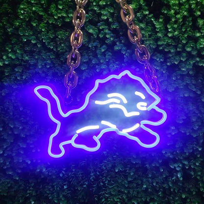 Detroit Lions Portable Neon Sign | Perfect for Fans & Home Decor