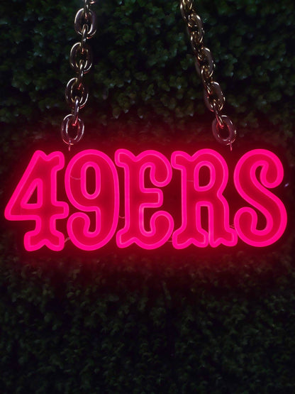 San Francisco 49ers Neon Sign Necklace | Show Off Your Team Spirit