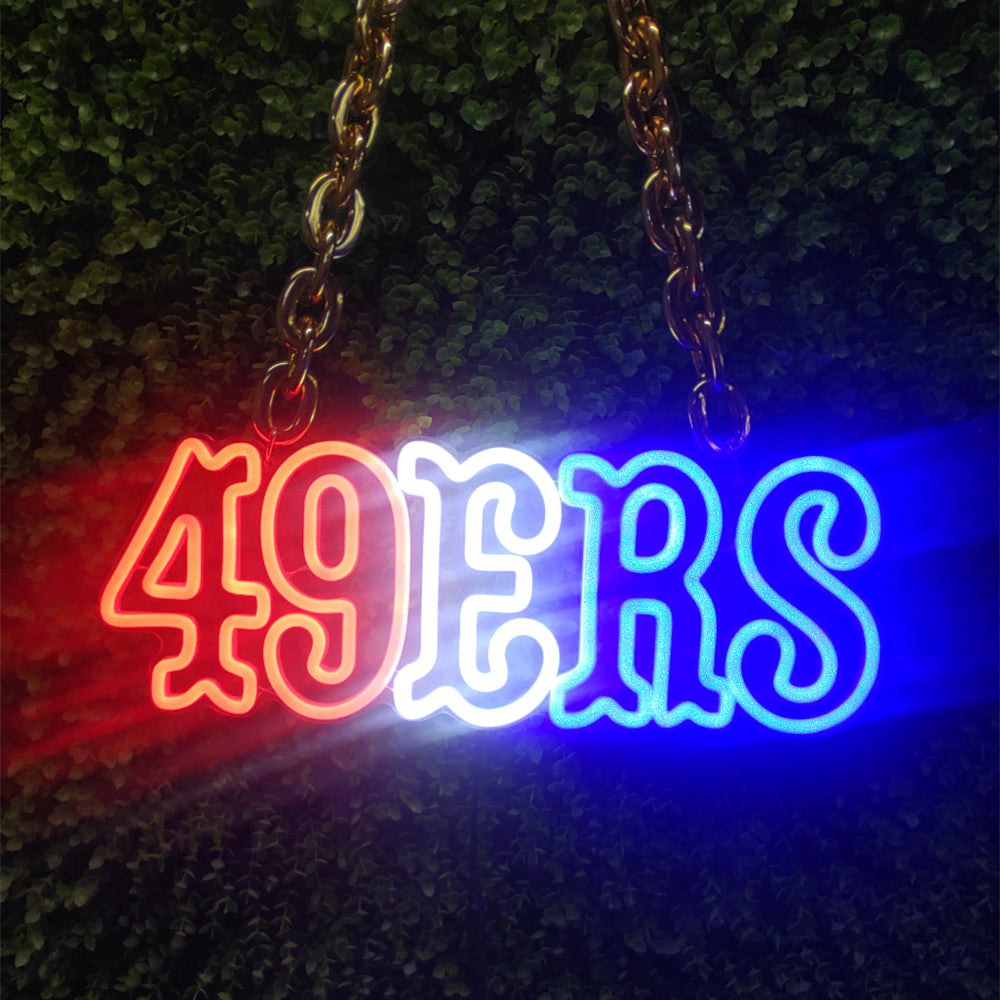 San Francisco 49ers Neon Sign Necklace | Show Off Your Team Spirit