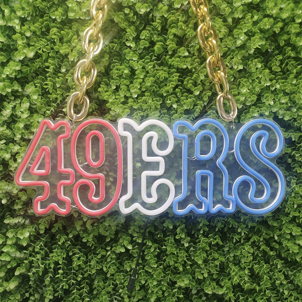 San Francisco 49ers Neon Sign Necklace | Show Off Your Team Spirit