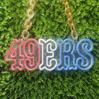 San Francisco 49ers Neon Sign Necklace | Show Off Your Team Spirit