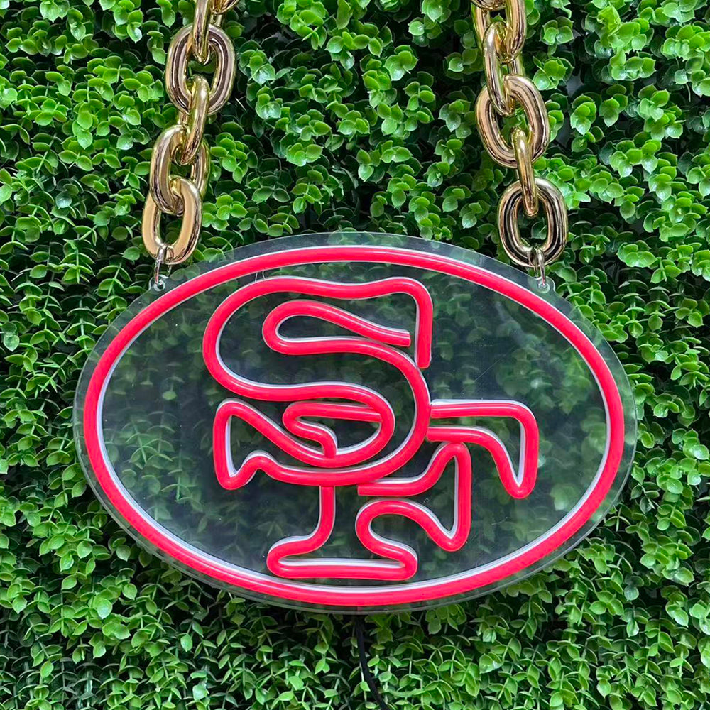 San Francisco 49ers Neon Sign Necklace | Show Off Your Team Spirit