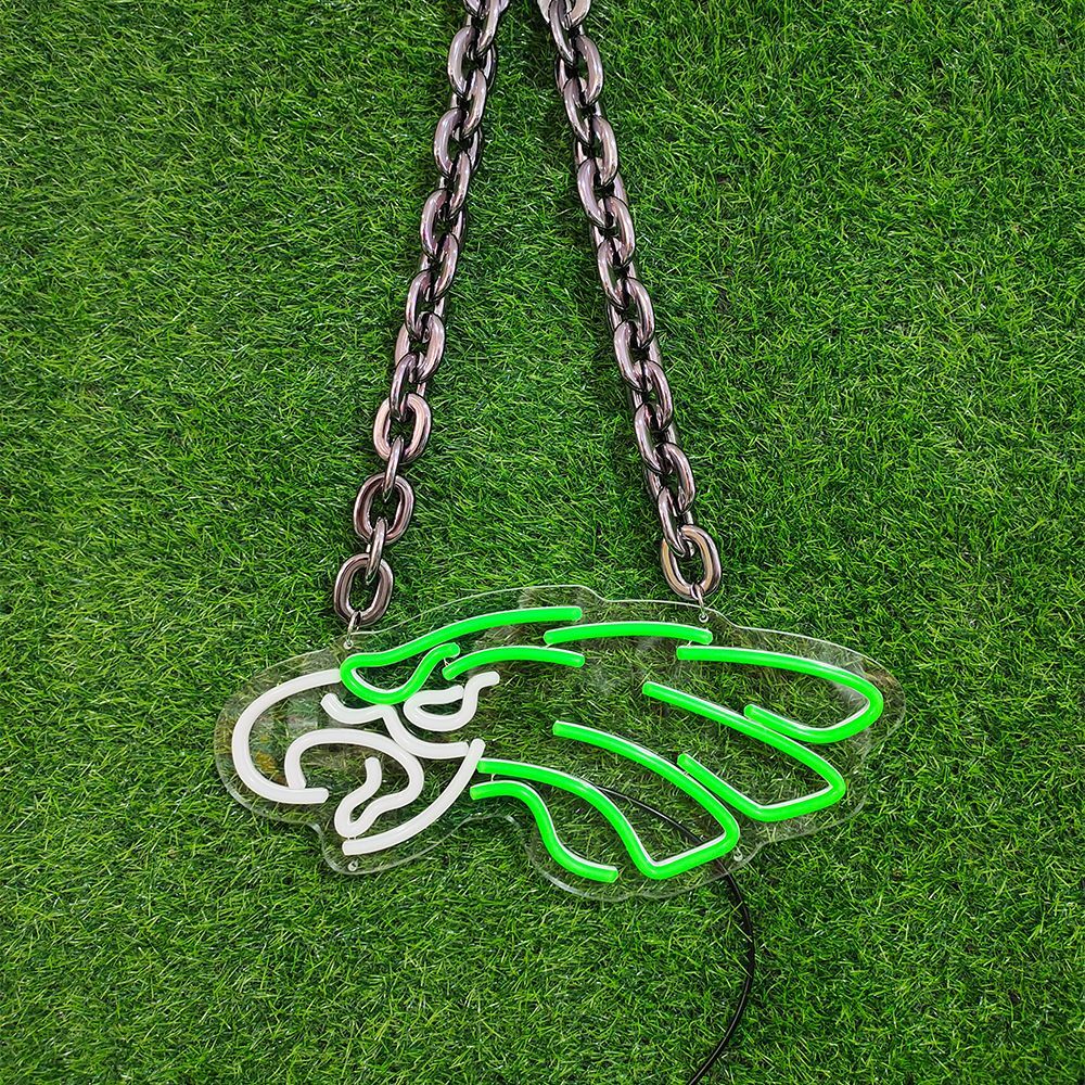 Philadelphia Eagles Neon Sign Necklace | Indoor/Outdoor Display for Fans