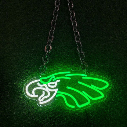 Philadelphia Eagles Neon Sign Necklace | Indoor/Outdoor Display for Fans