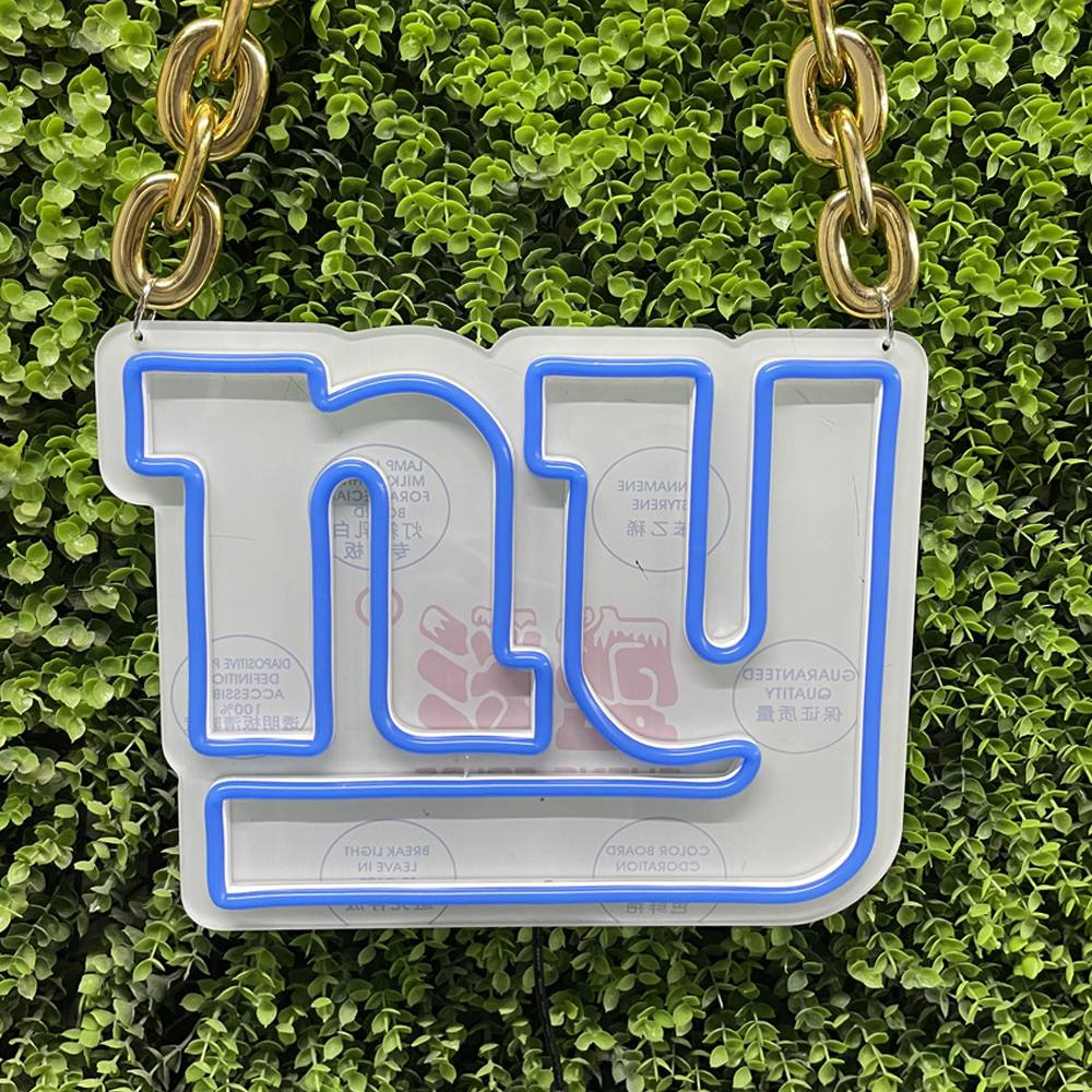 New York Giants LED Neon Sign Necklace | Game Day Ready & USB/Battery Powered