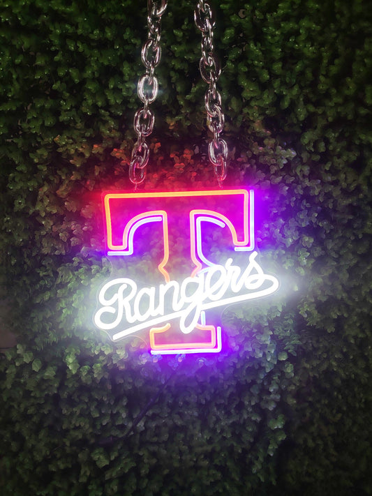 Super neon sign sport fans accessories necklace Ice hockey American Team spirit symbol light up sign for fans cheering