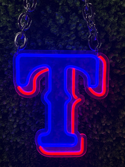 Super neon sign sport fans accessories necklace Ice hockey American Team spirit symbol light up sign for fans cheering