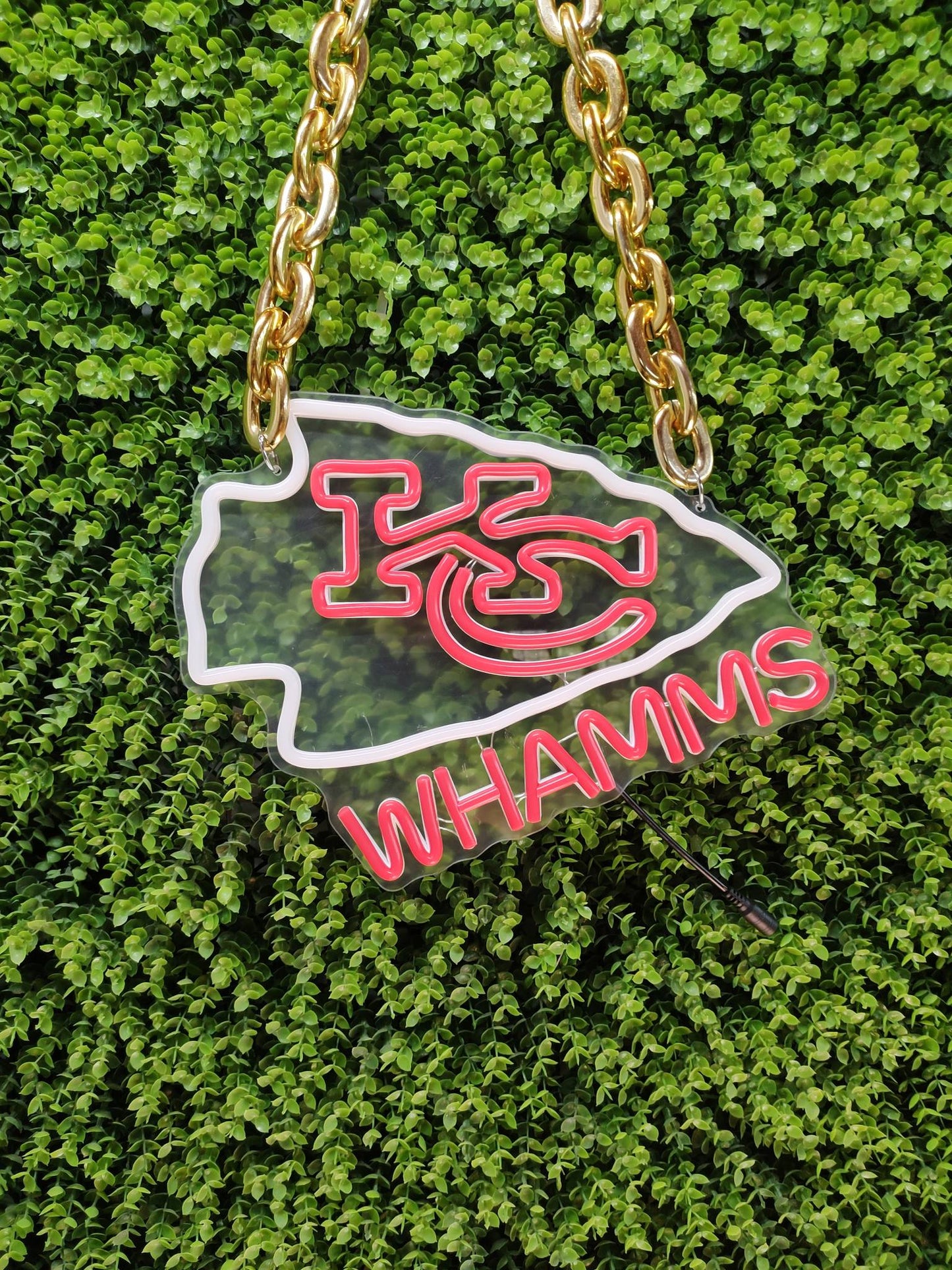 Kansas City Chiefs Portable Neon Sign | Game Day Necklace & Home Decor