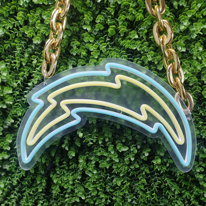 Los Angeles Chargers LED Neon Necklace | USB/Battery Powered Fan Gear