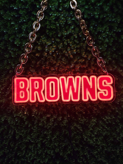 Cleveland Browns Custom LED Neon Sign | Game Day Wear & Wall Decor