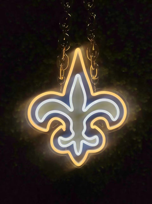 New Orleans Saints Neon Sign Necklace | Show Off Your Team Spirit