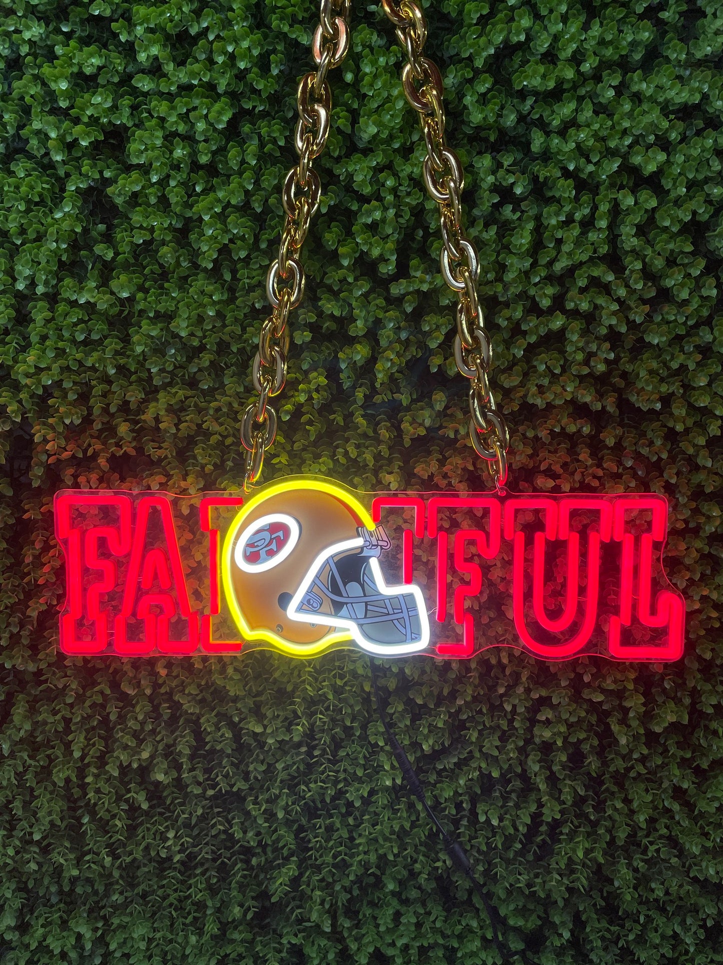 San Francisco 49ers Neon Sign Necklace | Show Off Your Team Spirit