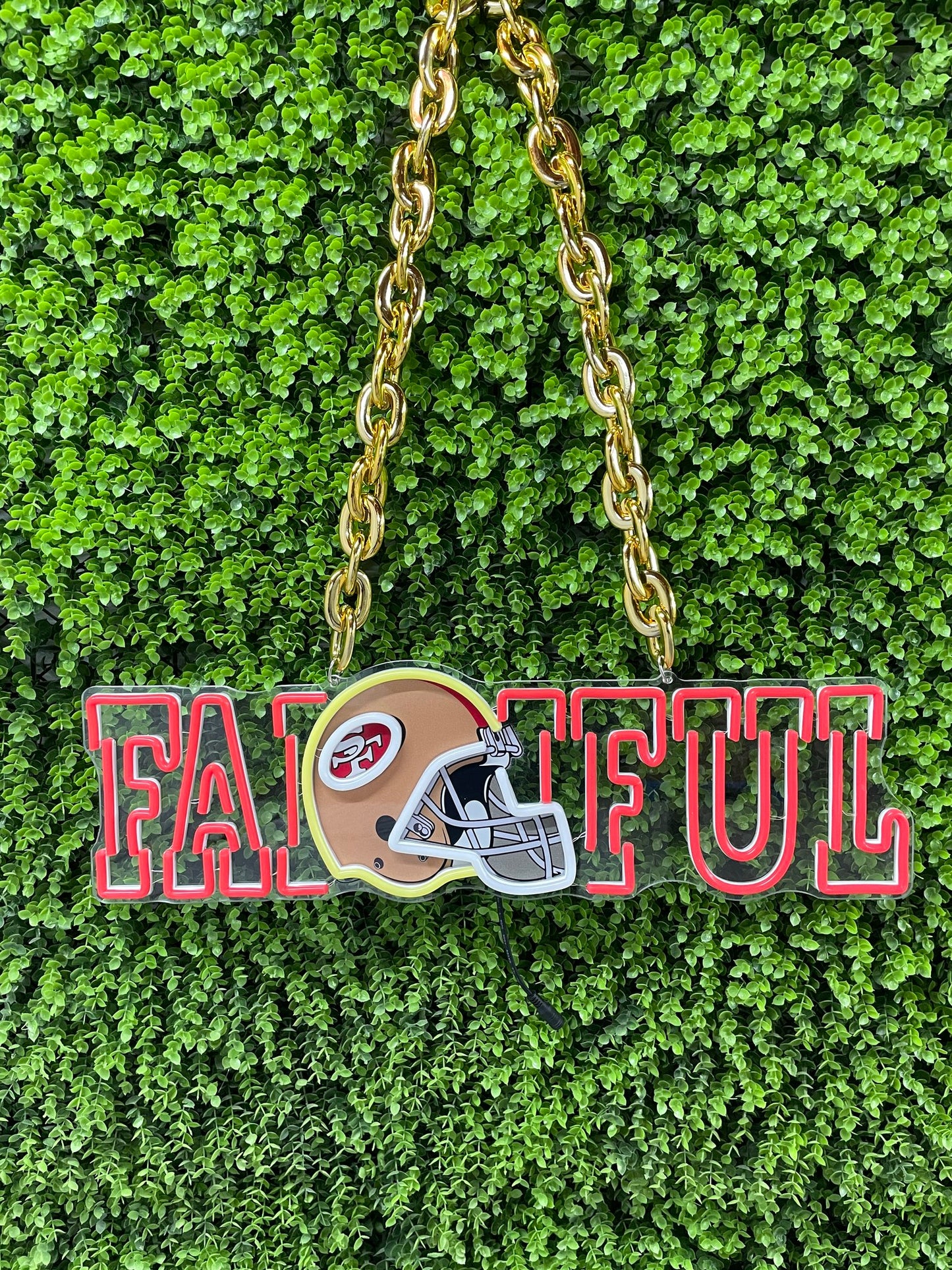 San Francisco 49ers Neon Sign Necklace | Show Off Your Team Spirit